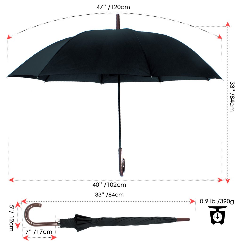 ô dù chống gậy màu đen