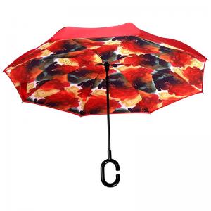 inverted umbrella with logo
